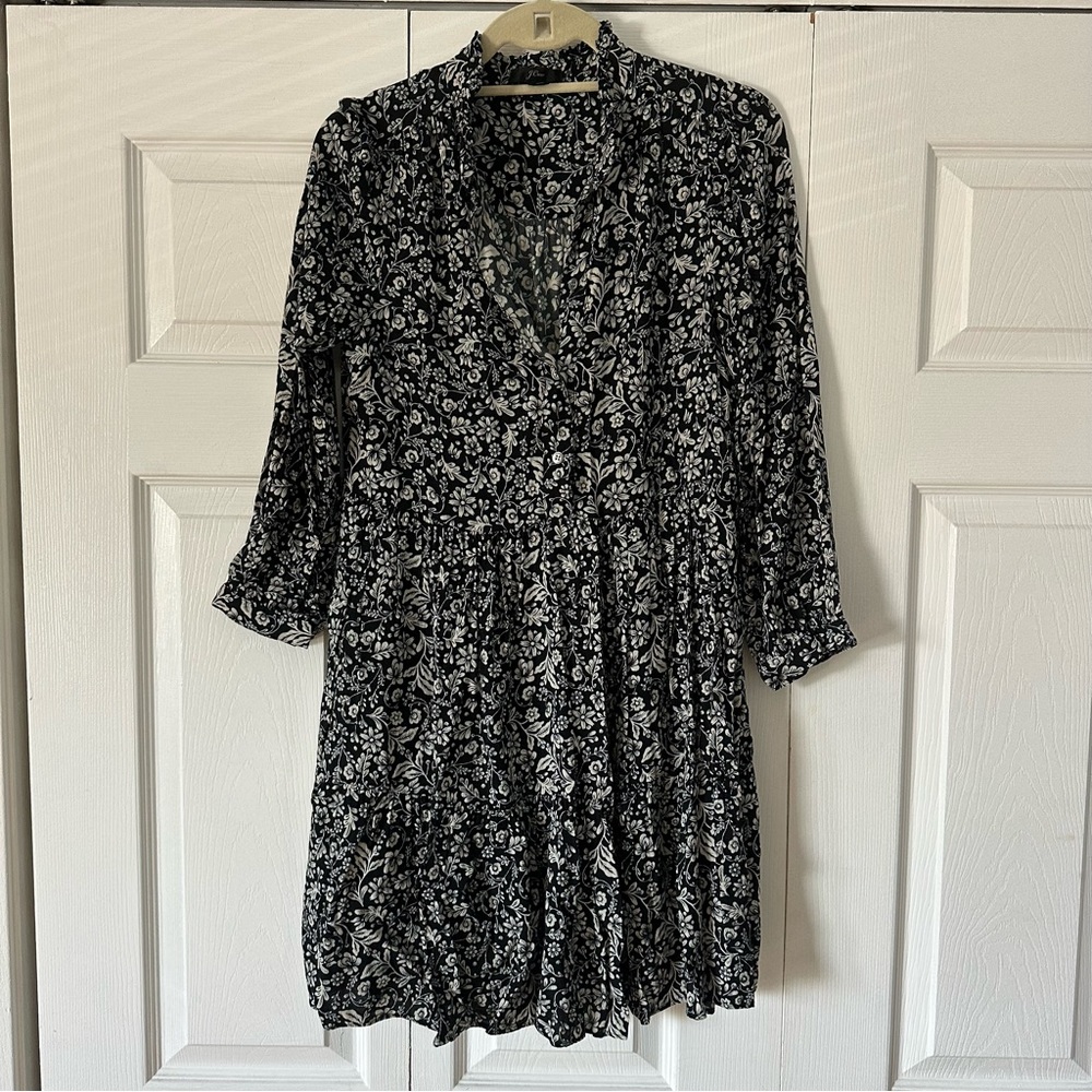 J. Crew Floral Cottagecore Long Sleeve Babydoll Dress EUC
